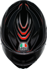 AGV K3 Helmet - Syth - Black/Red, Large | Motorcycle Helmet with Pinlock® Lens and Ventilation for Sport Bikes and Touring