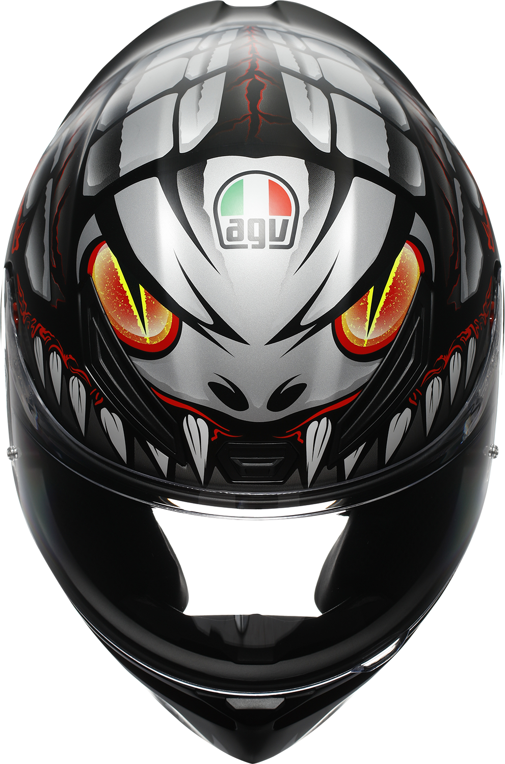 AGV K1 S Helmet Lyzard Matte Black/Gray/Red for Motorcycle and Dirt Bike - Medium
