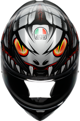 AGV K1 S Lyzard Motorcycle Helmet - Matte Black/Gray/Red for Cruiser, Sportbike, and Touring Bikes - XL 2118394003-044-XL