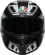 AGV K3 Helmet Rivia Matte Black/White 2XL – Motorcycle Helmet with Pinlock® and Ventilation for Sport and Touring Vehicles