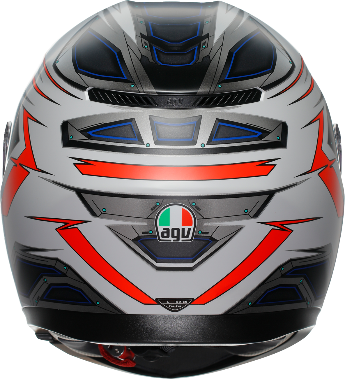 AGV K3 Helmet Space Matte White/Red Fluo - Large - Compatible with Honda CBR600RR, Yamaha YZF-R6, Kawasaki Ninja ZX-6R, Suzuki GSX-R600, and more