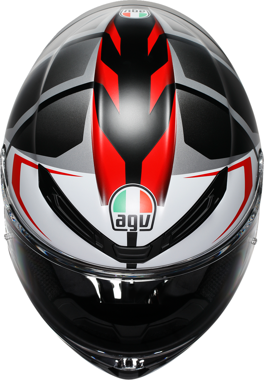AGV K6 S Helmet - Karve Matte Black/White/Red - 2XL | Motorcycle Helmet for Sport and Touring