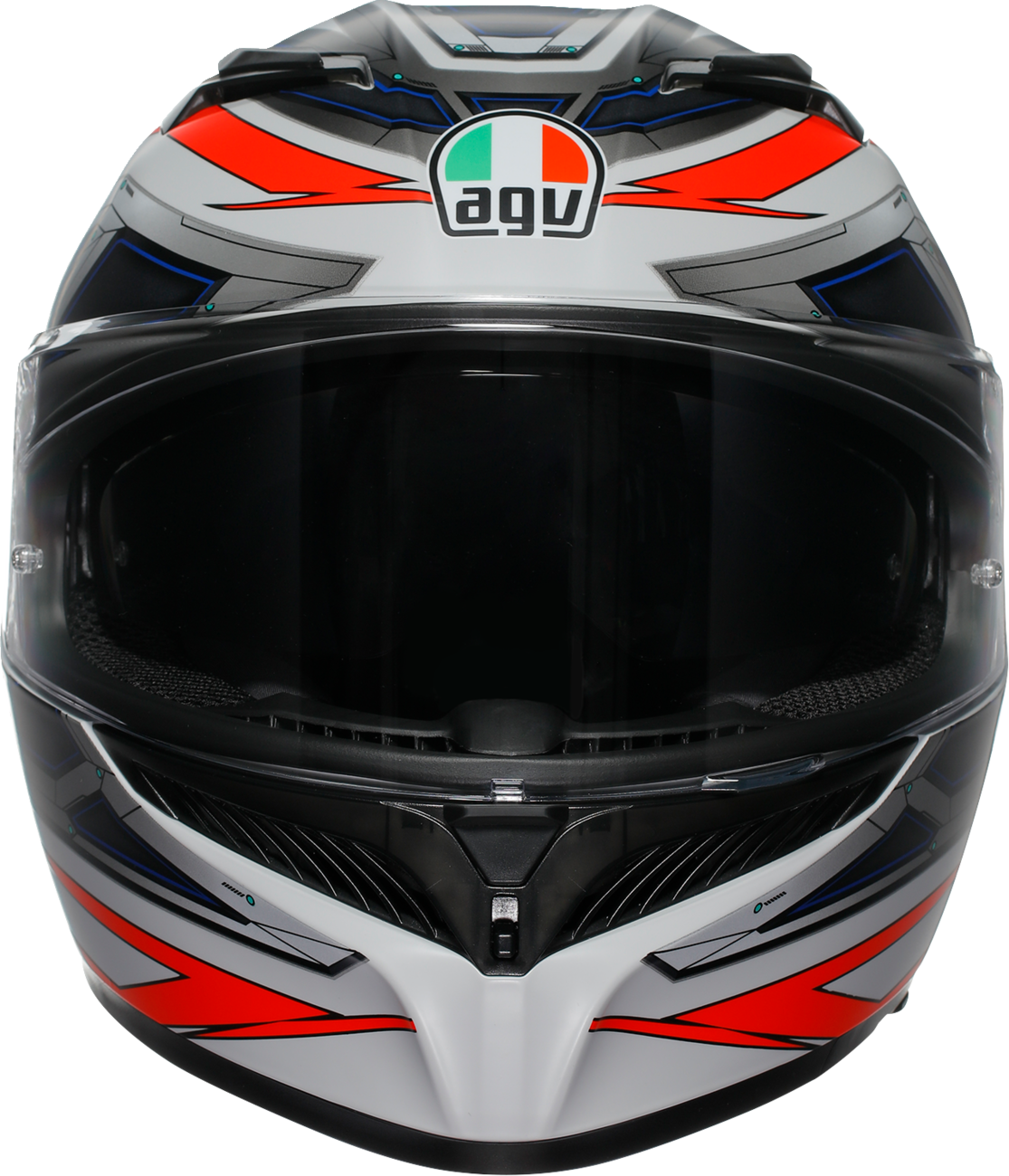 AGV K3 Helmet Space Matte White/Red Fluo for Motorcycle with Pinlock 70 MaxVision Lens - Small