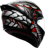 AGV K1 S Helmet Lyzard Matte Black/Gray/Red for Motorcycle and Dirt Bike - Medium