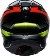 AGV K6 S Erazer Motorcycle Helmet - Black/Red/Yellow Fluo - 2XL with Ventilation and Aerodynamic Design for Sport and Touring Vehicles