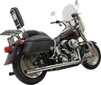 BASSANI XHAUST 2-into-2 True Dual Drag Pipe Exhaust System - Chrome - Twin Cam - Softail 1S98P