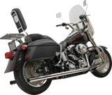 BASSANI XHAUST 2-into-2 True Dual Drag Pipe Exhaust System - Chrome - Twin Cam - Softail 1S98P