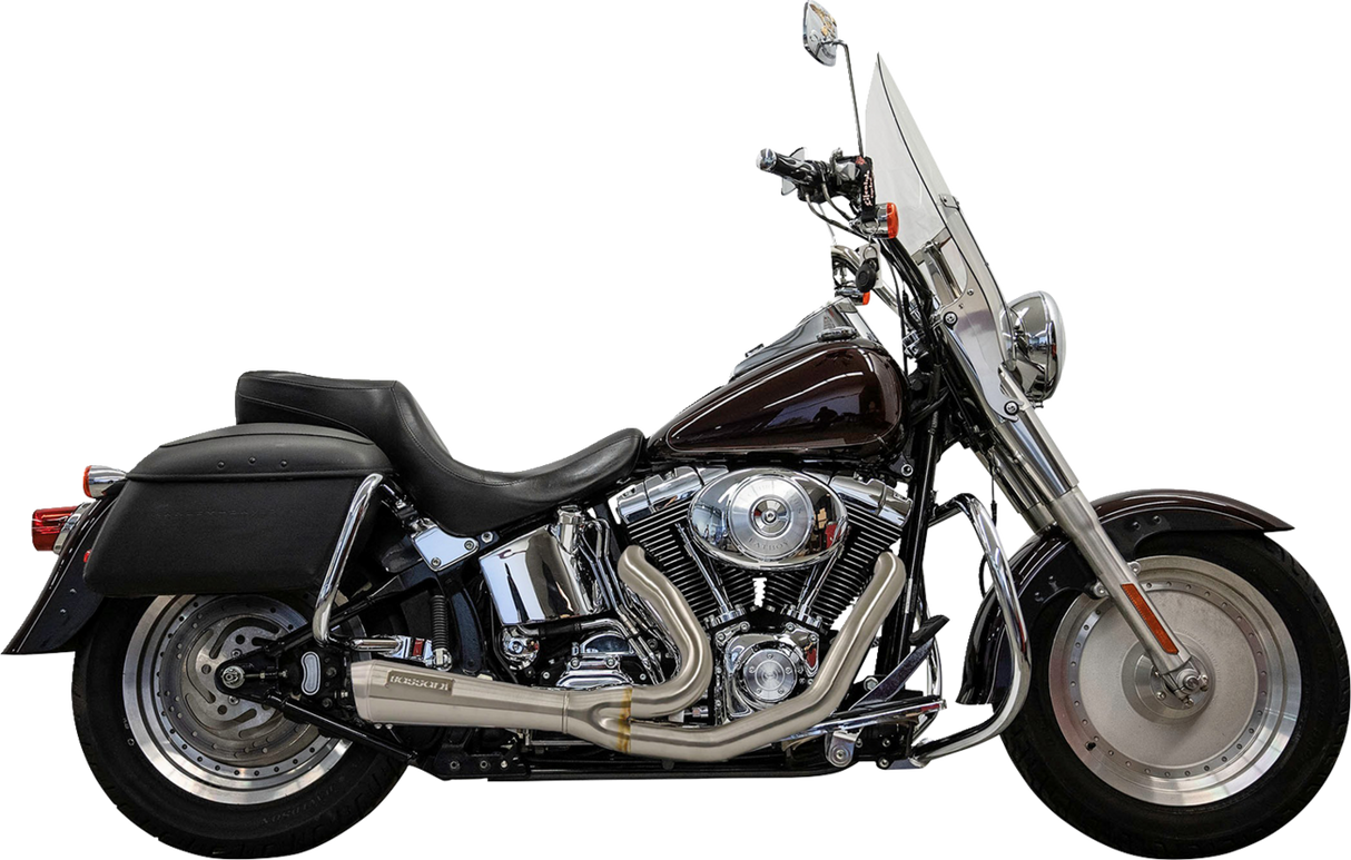 BASSANI XHAUST 2-into-1 Ripper Exhaust System - Short - Black - Twin Cam Softails 1S6B