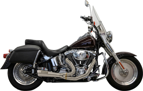 BASSANI XHAUST 2-into-1 Ripper Exhaust System - Short - Black - Twin Cam Softails 1S6B