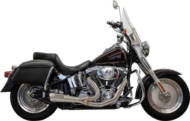 BASSANI XHAUST 2-into-1 Ripper Exhaust System - Short - Black - Twin Cam Softails 1S6B
