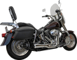 BASSANI XHAUST 2-into-1 Ripper Exhaust System - Short - Chrome - Twin Cam Softails 1S6C