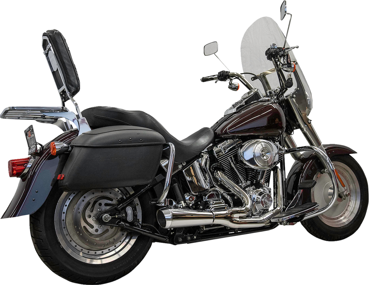 BASSANI XHAUST 2-into-1 Ripper Exhaust System - Short - Chrome - Twin Cam Softails 1S6C
