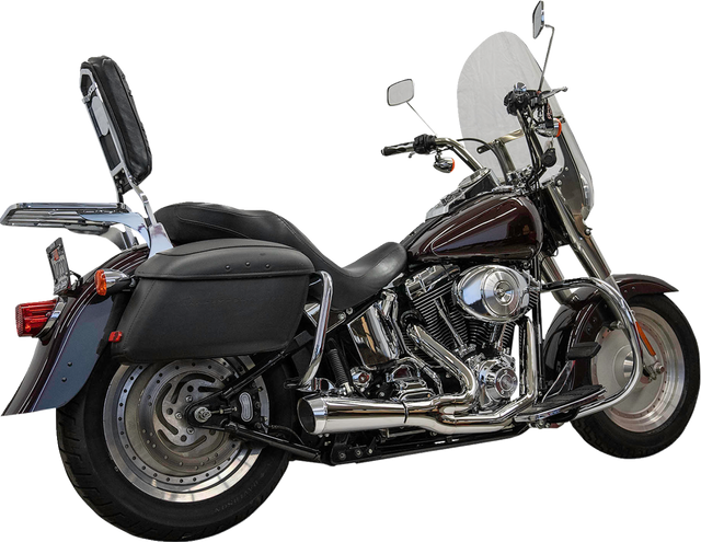 BASSANI XHAUST 2-into-1 Ripper Exhaust System - Short - Chrome - Twin Cam Softails 1S6C