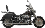 BASSANI XHAUST 2-into-2 True Dual Drag Pipe Exhaust System - Chrome - Twin Cam - Softail 1S98P