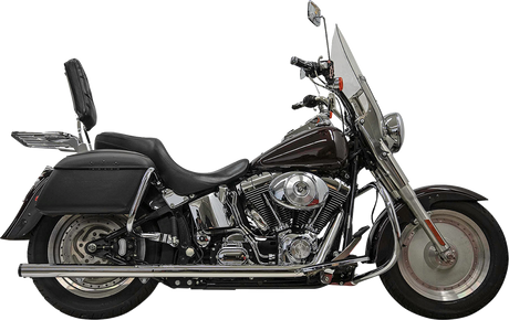 BASSANI XHAUST 2-into-2 True Dual Drag Pipe Exhaust System - Chrome - Twin Cam - Softail 1S98P