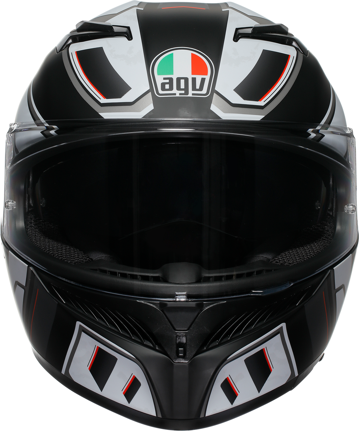 AGV K3 Helmet Rivia Matte Black/White - Large | Compatible with Sport, Touring, and Commuter Motorcycles