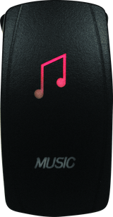 DragonFire Racing Lighted Switch Music On/Off Red – Durable Waterproof Power Switch with LED Illumination