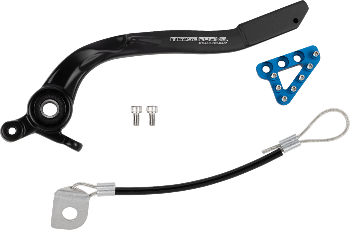 Moose Offroad Brake Pedal - Blue for ATV and UTV with Adjustable Tips - Part Number 82-0767-21-20