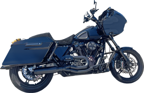 BASSANI XHAUST 2-into-1 Mid-Length Super Bike Exhaust System - 4" Muffler - M8 Touring 1F98B