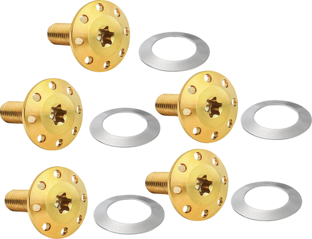 ARLEN NESS Bolt Kit - Holeshot/Front/Floating/Brake Rotor - Spoke Mount - Gold - 5 Pack 300-922