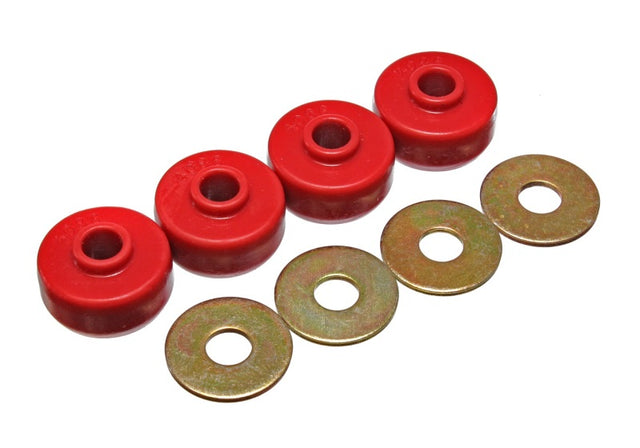 Energy Suspension Hyper-Flex Red Rear Leaf Spring Bushing Set for Chevrolet Corvette (1985-1996)