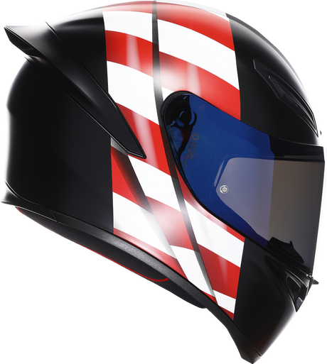 AGV K1 S Helmet with US Flag Design - Red, White & Blue - Medium | Motorcycle Helmet for Street and Sport Riders