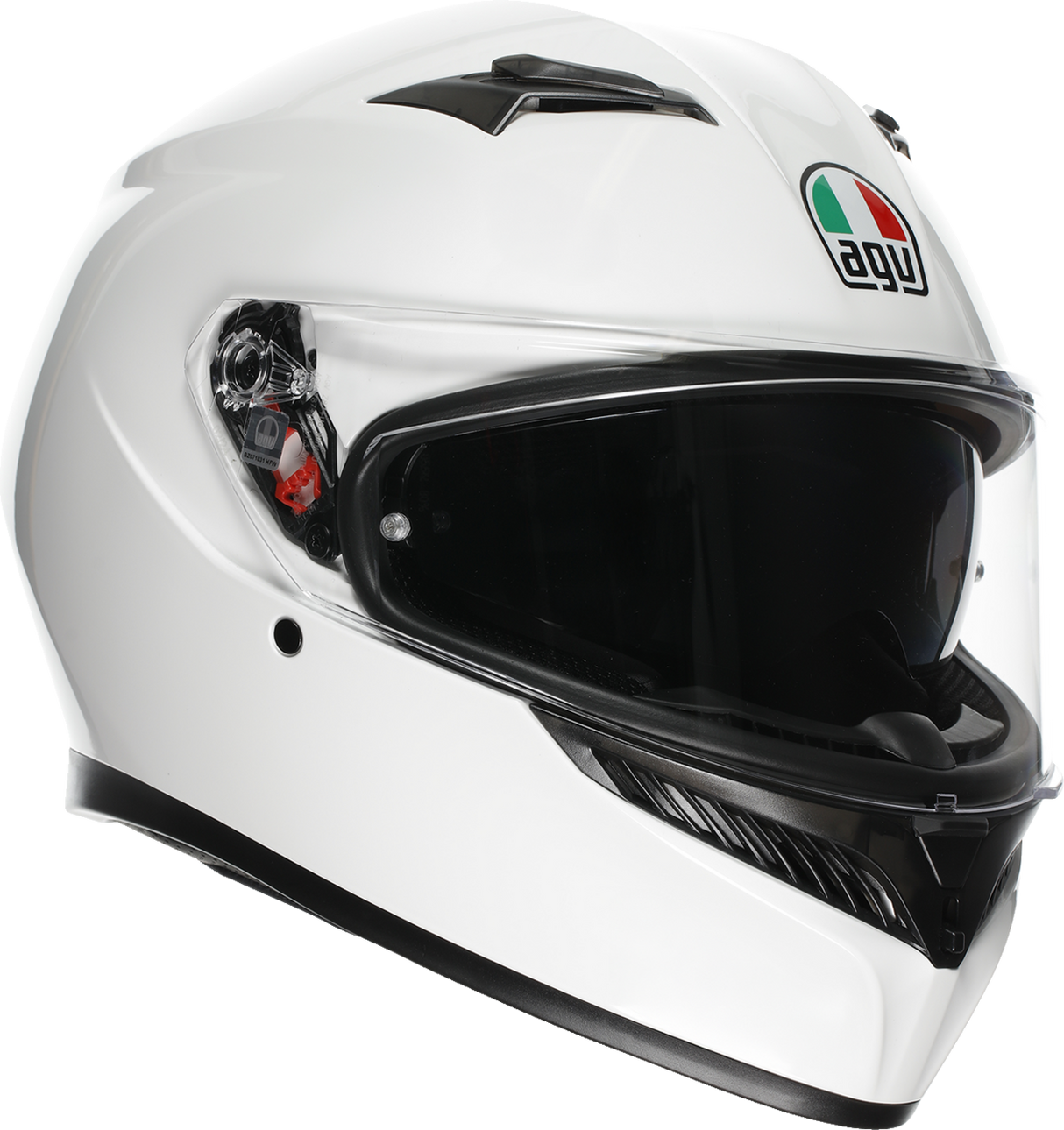 AGV K3 Helmet Mono White XS - Motorcycle Helmet with Pinlock® Lens and Ventilation for Sport and Touring Bikes