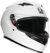 AGV K3 Mono Helmet - White, Small - Designed for Sport and Touring with Enhanced Ventilation and Aerodynamics