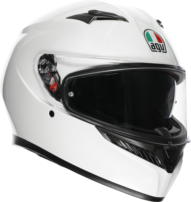 AGV K3 Mono Helmet - White, Small - Designed for Sport and Touring with Enhanced Ventilation and Aerodynamics