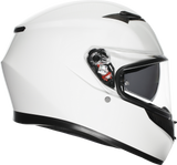 AGV K3 Mono Helmet - White, Small - Designed for Sport and Touring with Enhanced Ventilation and Aerodynamics
