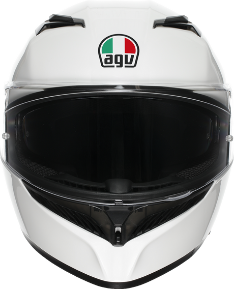 AGV K3 Helmet Mono White 2XL with Pinlock® Lens and Advanced Ventilation for Motorcycle Riding