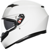AGV K3 Helmet Mono White 2XL with Pinlock® Lens and Advanced Ventilation for Motorcycle Riding