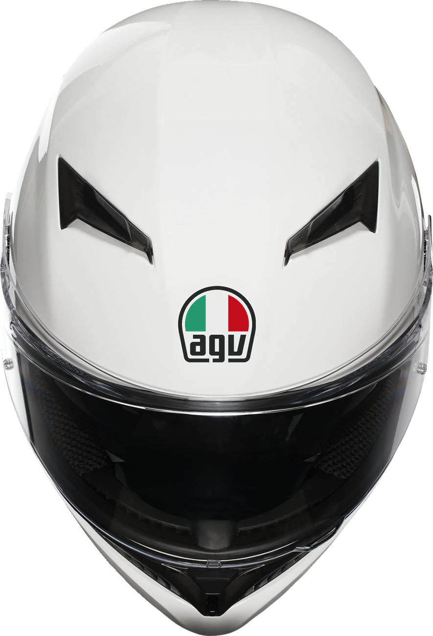 AGV K3 Helmet Mono White XL - Motorcycle Helmet with Pinlock® Lens, Ventilation, and Aerodynamic Shell for Sport and Touring Riders