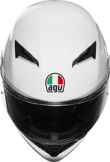 AGV K3 Helmet Mono White XL - Motorcycle Helmet with Pinlock® Lens, Ventilation, and Aerodynamic Shell for Sport and Touring Riders