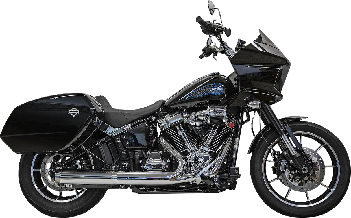 BASSANI XHAUST 4" Slip-On Muffler with 2-1/2" x 10" Baffle Core - Chrome - 49-State 1S38FP