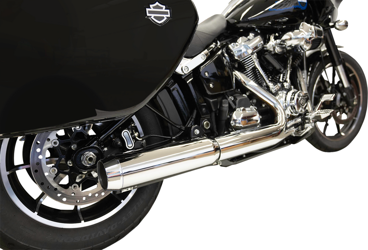 BASSANI XHAUST 4" Slip-On Muffler with 2-1/2" x 10" Baffle Core - Chrome - 49-State 1S38FP