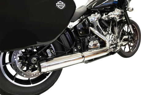 BASSANI XHAUST 4" Slip-On Muffler with 2-1/2" x 10" Baffle Core - Chrome - 49-State 1S38FP