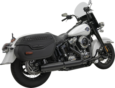 BASSANI XHAUST 4" Slip-On Muffler with 2-1/2" x 10" Baffle Core - Black - 49-State 1S38FB