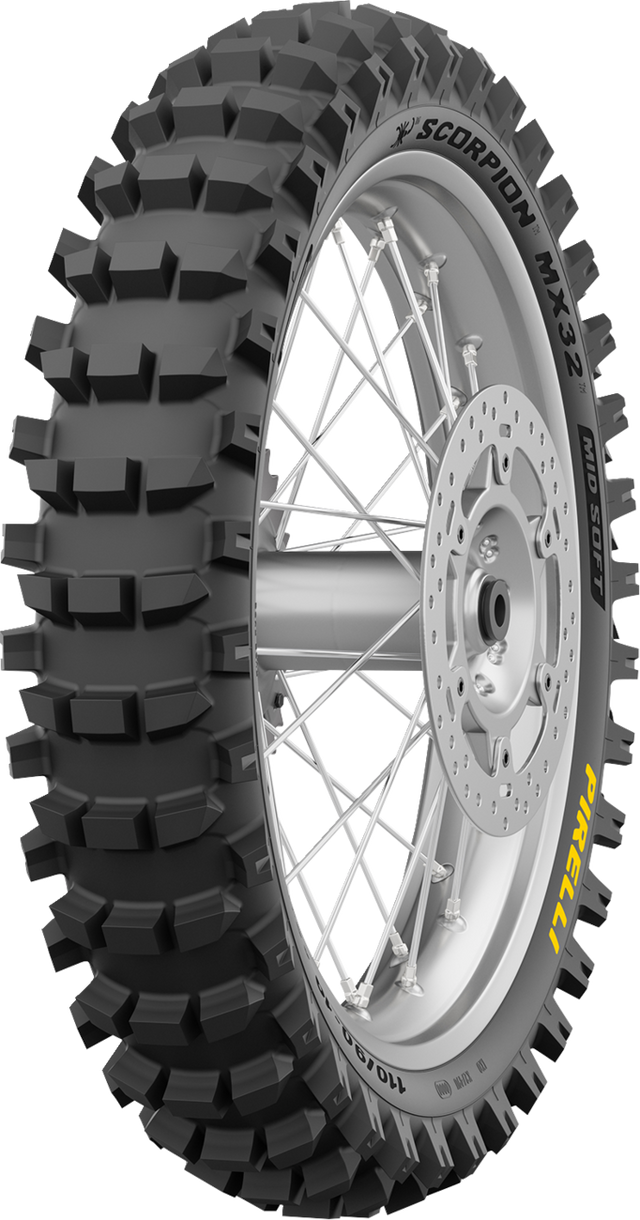 PIRELLI Tire - Scorpion™ MX32 Mid Soft - Rear - 120/90-19 - 66M 4575100