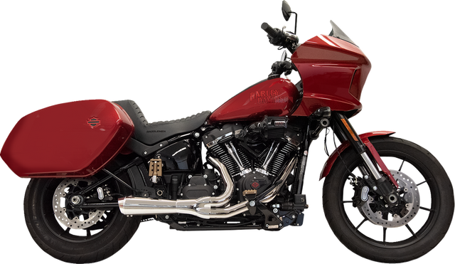 BASSANI XHAUST 2-into-1 Ripper Exhaust System with Megaphone Muffler - Short - Chrome - M8 Softail 1S79