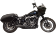 BASSANI XHAUST 2-into-1 Ripper Exhaust System with Megaphone Muffler - Short - Black - M8 Softail 1S79B