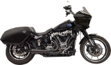 BASSANI XHAUST 2-into-1 Ripper Exhaust System with Megaphone Muffler - Short - Black - M8 Softail 1S79B