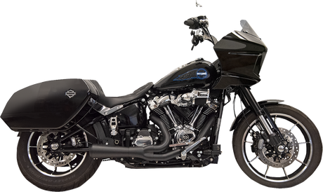 BASSANI XHAUST 2-into-1 Ripper Exhaust System with Megaphone Muffler - Short - Black - M8 Softail 1S79B