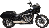 BASSANI XHAUST 2-into-1 Ripper Exhaust System with Megaphone Muffler - Short - Stainless - M8 Softail 1S79SS