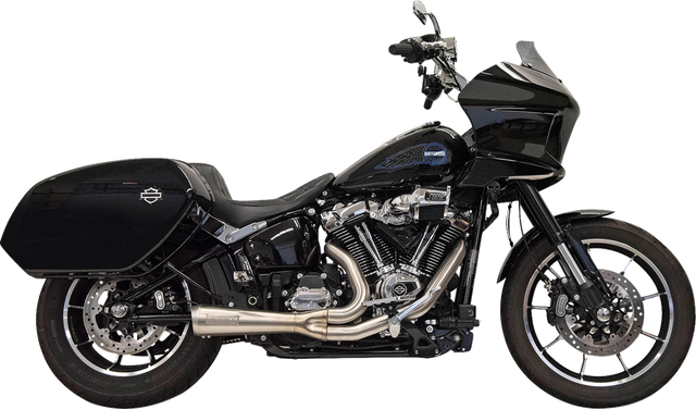 BASSANI XHAUST 2-into-1 Ripper Exhaust System with Megaphone Muffler - Short - Stainless - M8 Softail 1S79SS