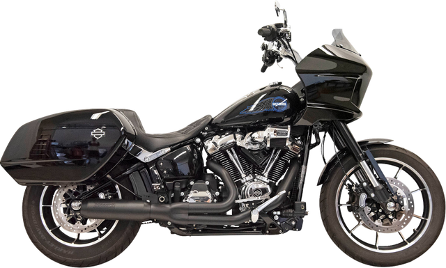 BASSANI XHAUST 2-into-1 Exhaust System with Superbike Muffler - 4" - Black - Softail M8 1S78B
