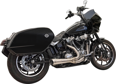 BASSANI XHAUST 2-into-1 Ripper Exhaust System with Megaphone Muffler - Short - Stainless - M8 Softail 1S79SS