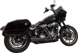 BASSANI XHAUST 2-into-1 Ripper Exhaust System with Megaphone Muffler - Short - Black - M8 Softail 1S79B