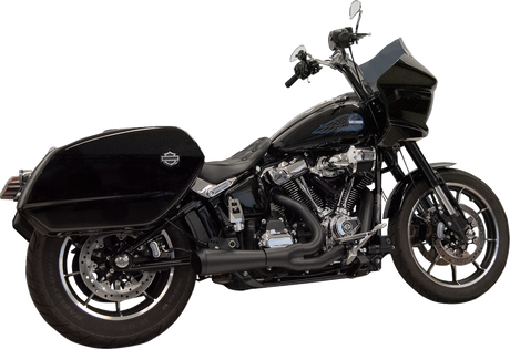 BASSANI XHAUST 2-into-1 Ripper Exhaust System with Megaphone Muffler - Short - Black - M8 Softail 1S79B