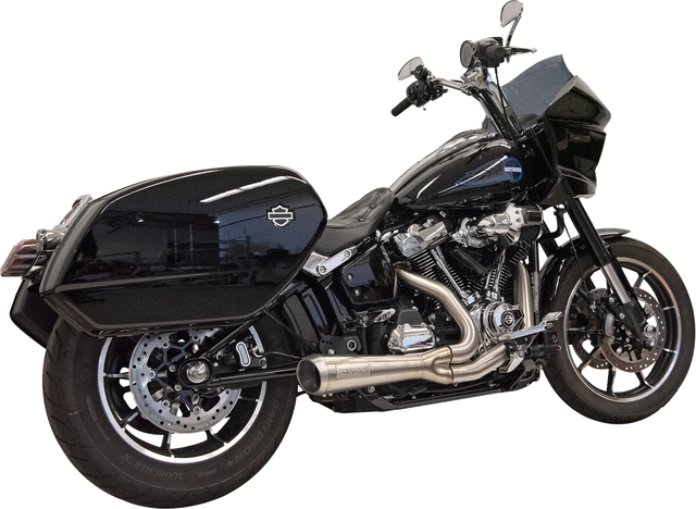 BASSANI XHAUST 2-into-1 Ripper Exhaust System with Megaphone Muffler - Stainless - 49-State - M8 Softail 1S79SSE